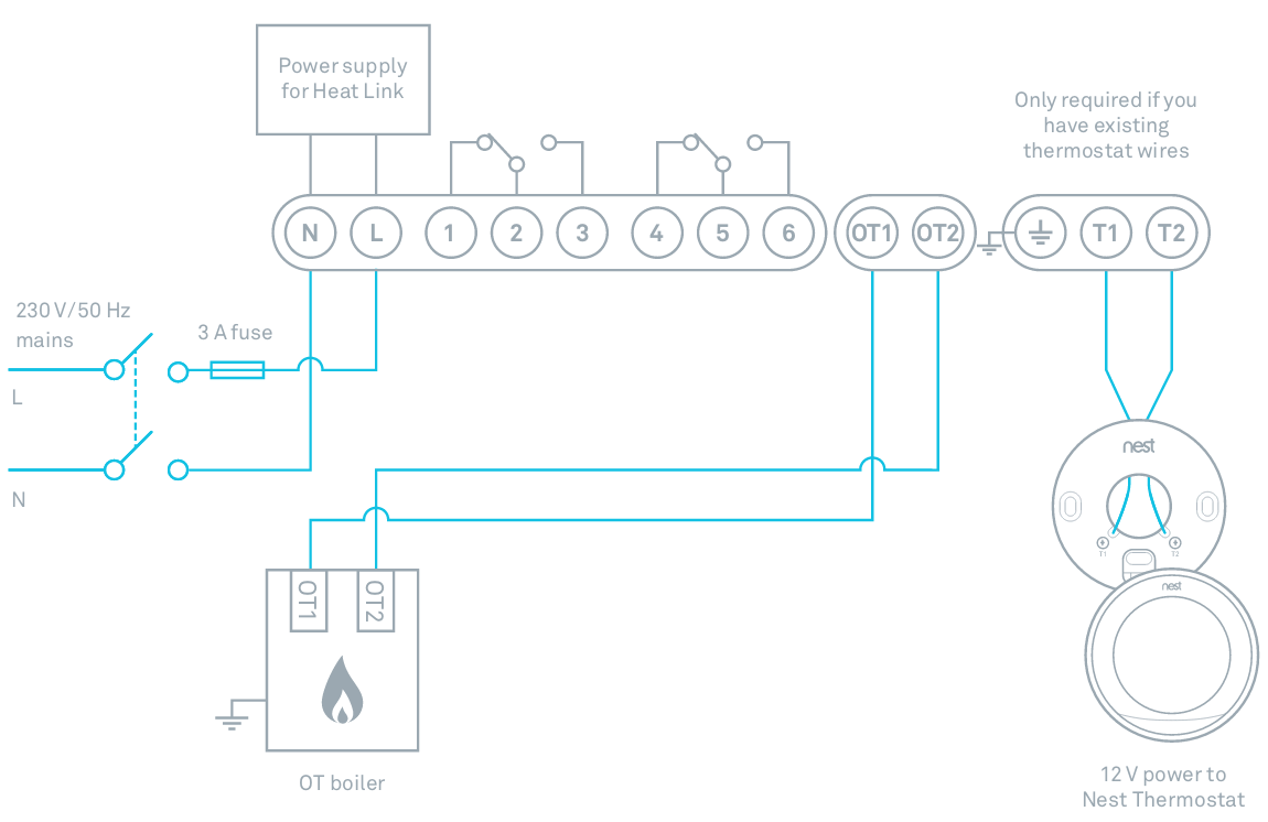 Nest Opentherm connections